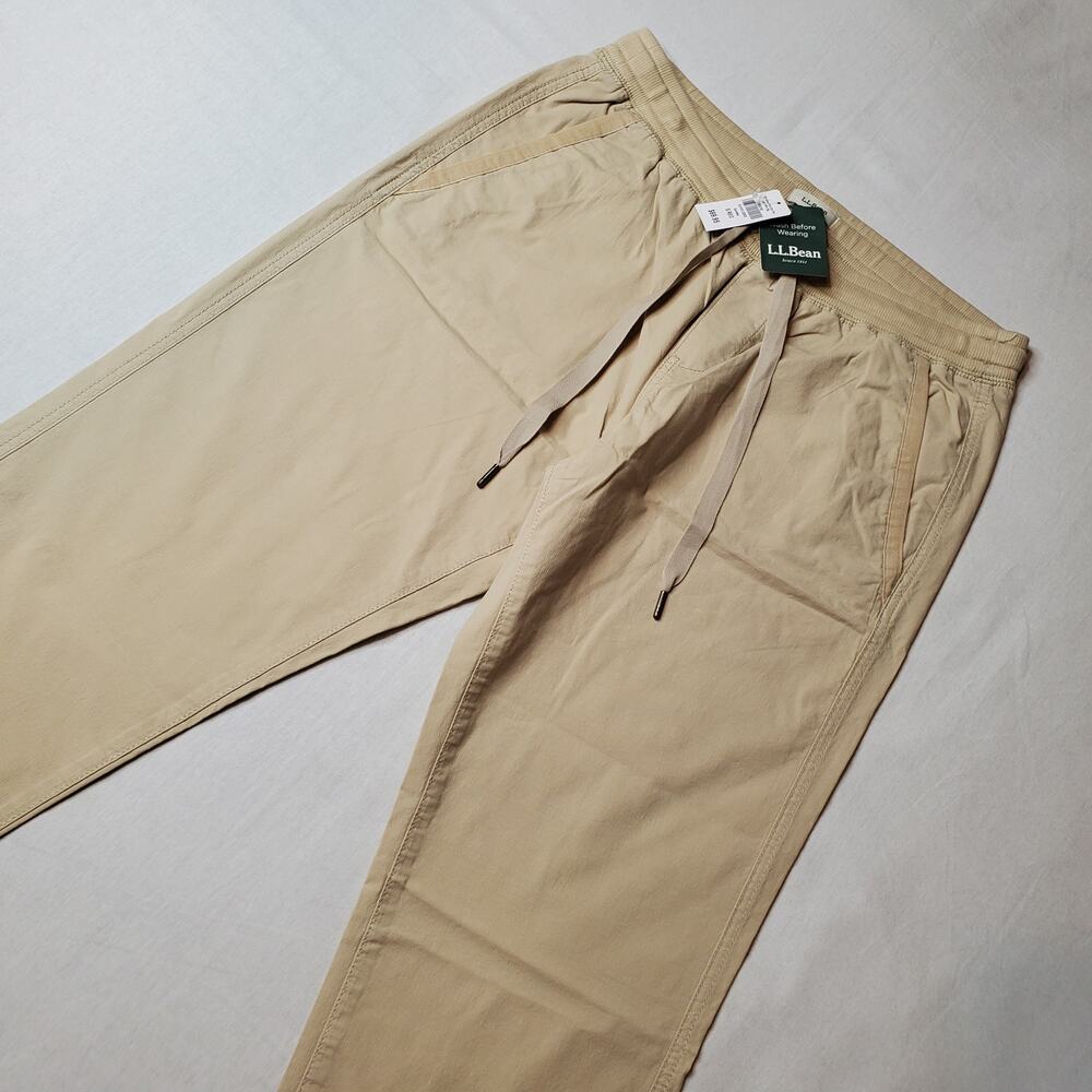 LL Bean Women Size S NWT Stretch Ripstop Pull-On Capri Pants Slim-Leg Tan 506765